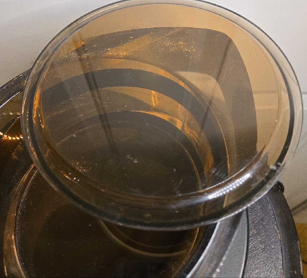 La Bella Creations Swirl Mid Cent Modern Gold & Brown Italian Acrylic Ice Bucket - Picture 8 of 15